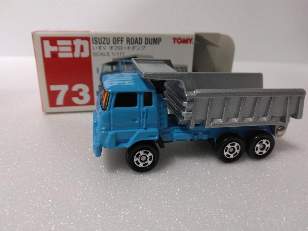 Tomica No. 73 (164 scale) Isuzu Off-road Dump Truck, Blue, Made in China
