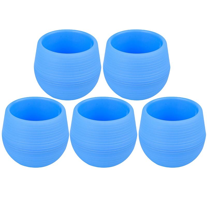 5PCS Mini Flower Pots Candy Colour Round Plastic Plant Pot with Drainage Holes Succulents Pot Garden Home Office Decoration ZYF