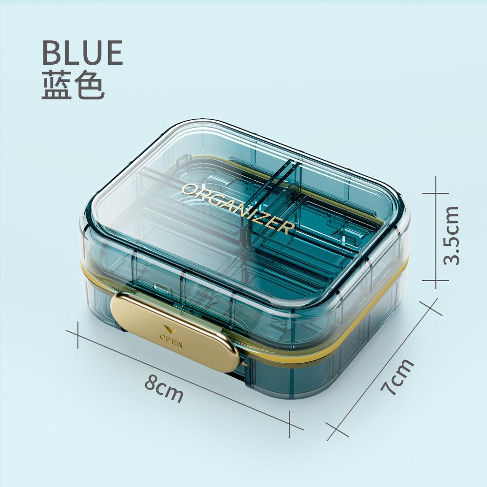 Carry A Medicine Box with 14 Compartments and 21 Compartments, 7 Days A Week, and Store Medication In A Dust-proof Box