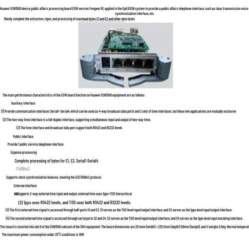 Huawei OptiX Transmission Equipment Boards