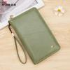 RFID Passport Holder PU Leather Travel Wallet Card Holder Zipper Organizer Wristlet Travel Document Wallet