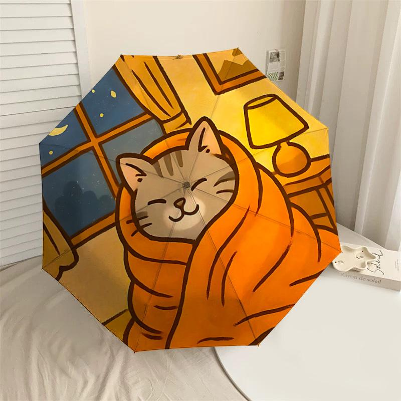 

Cozy Cat Blanket: Perfect for Outdoor Adventures - Auto-Opening Umbrella, Lightweight and Durable, Ideal as a Gift 158