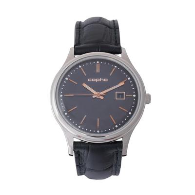 SLIM KLASSISK 40 Nordisk Kvarts Officiel med Krokodille x Sort Ur, Design, Batteridrevet Urværk, Importeret, Rem, Sort-RG Sort, Herre,