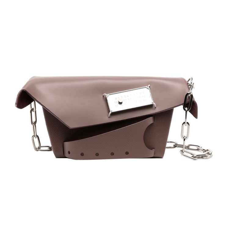 

Maison Margiela Snatched Logo Top Flap Calfskin Chain Crossbody Shoulder Bag Small Women Bags Purple S56WF0159P4745T5071 Basic Set (Bag+Dust Bag)