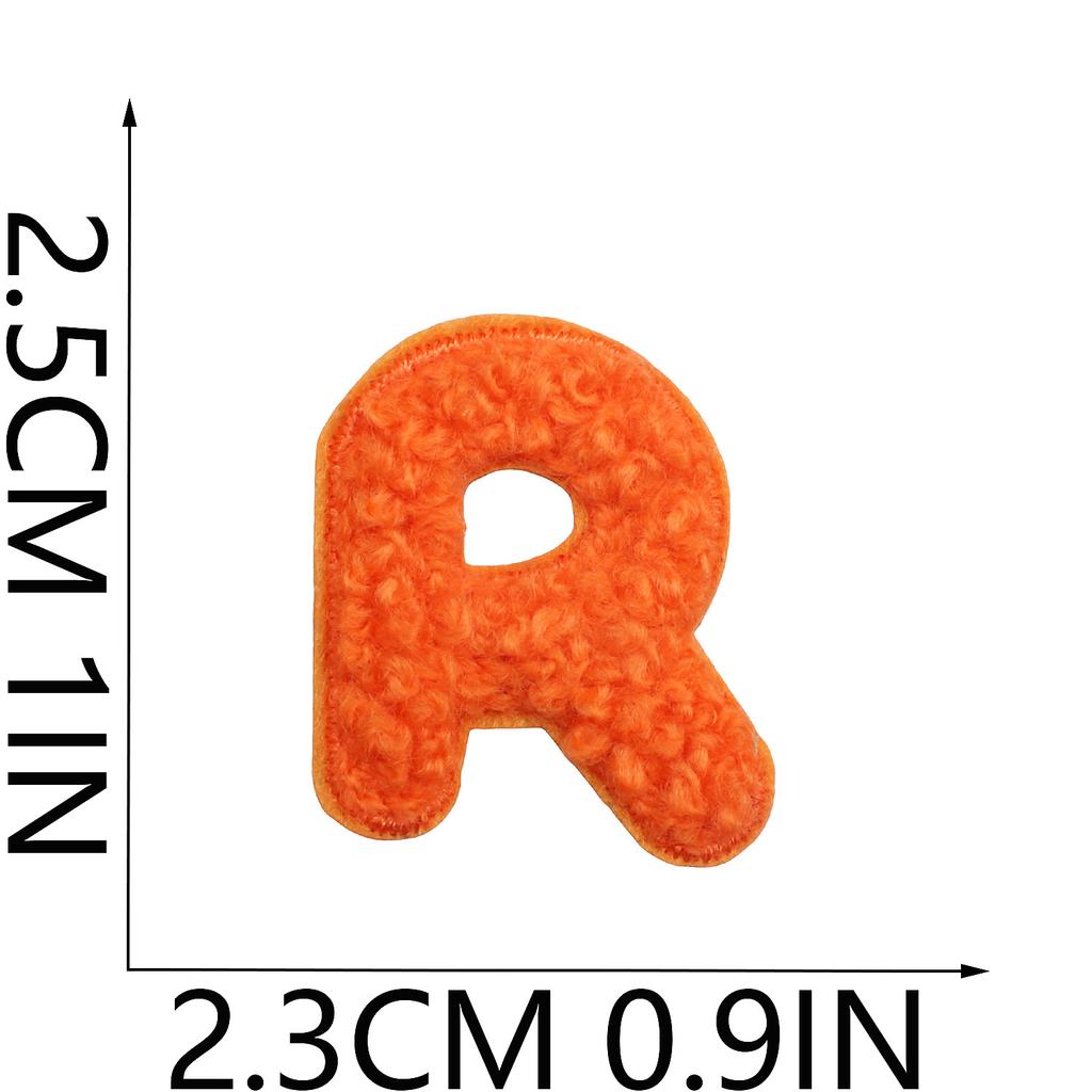 Towel Embroidery English Alphabet Embroidery Cloth Sticker Small Number Patch Sticker Bag Decoration Chenille Embroidery Label Ironing