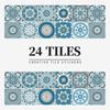 24 European Mandala Flower Tile Stickers: Waterproof, Self-Adhesive PVC for Kitchen & Bathroom Walls