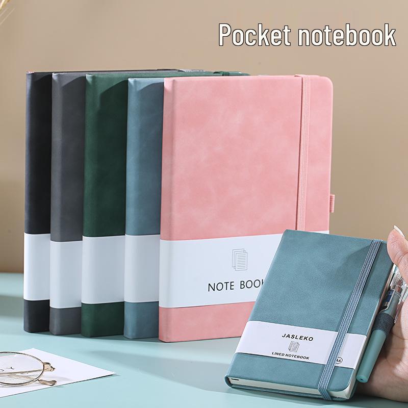 A5/A6 Ribbon Binding Business Notebook with Elastic Band and Customizable Logo