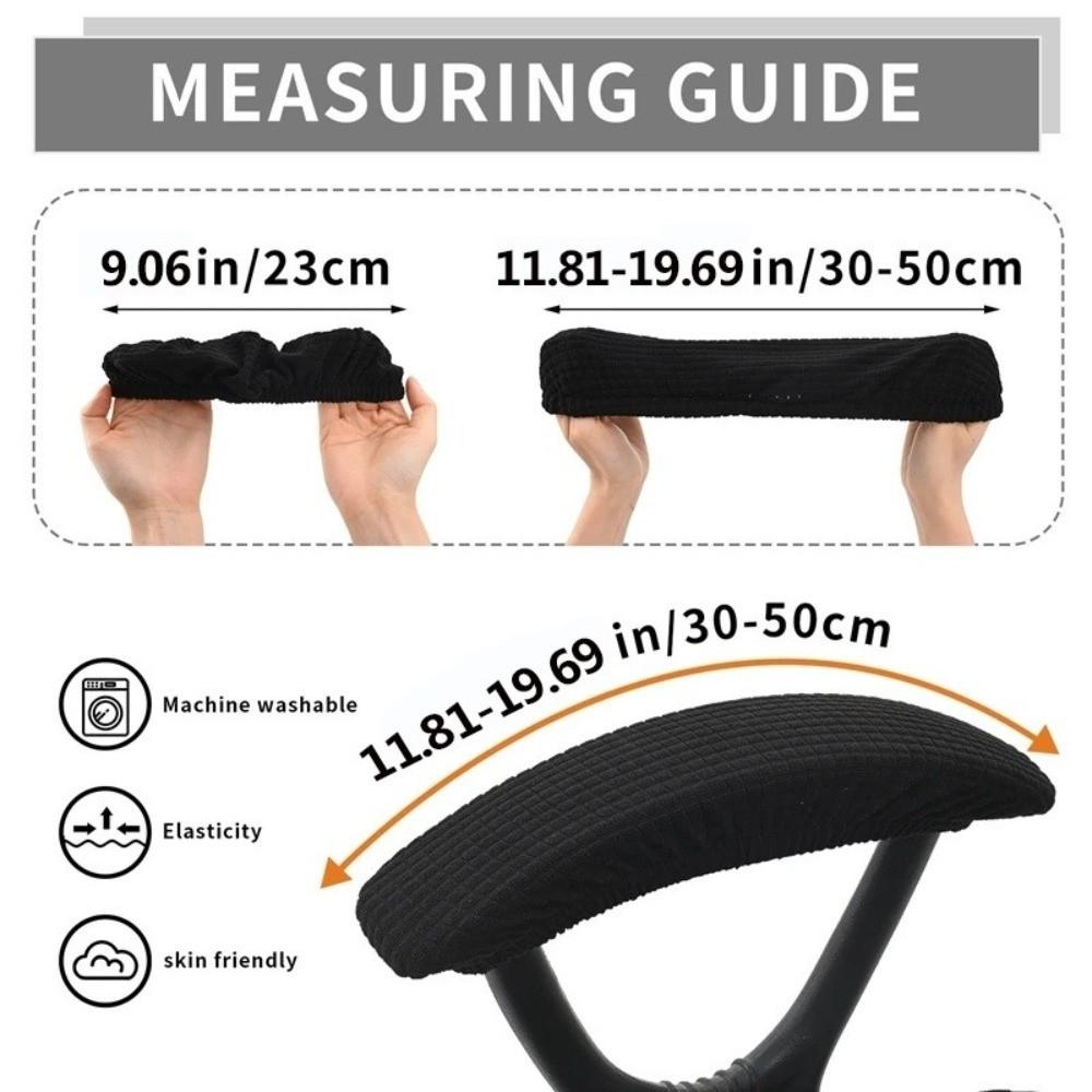 Jacquard Chair Armrest Covers Solid Color Arm Rest Covers Chair Armrest Slipcovers Rotating Chair