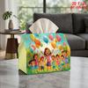 2D Flat 1pc, Tissue Box. Balloon Party Pattern Napkin Dispenser, Reusable, Daily Desktop Tissue Organizer, Suitable for Kitchen Living Room Bedroom Ba