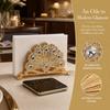 Gold Table Napkin Organizer Hollow Out Napkin Dispenser Decorative Napkin Holder  For Kitchen