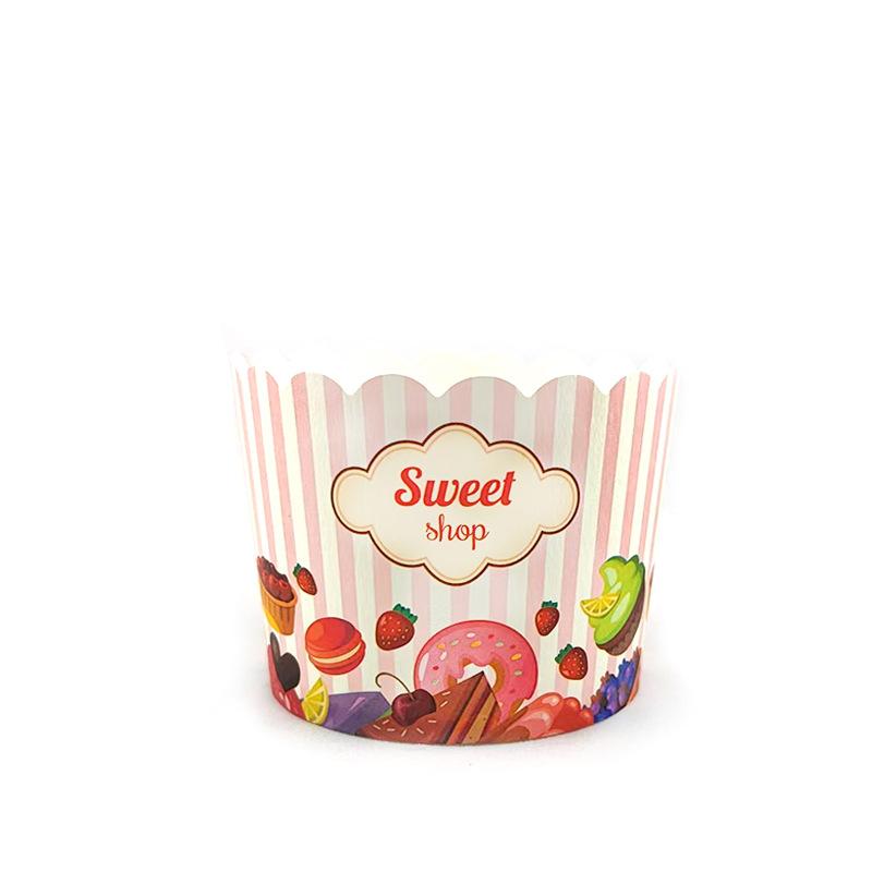 Muffin Cup Cake Cups Temperature-Resistant Oven Baking Non-Stick Paper Steaming Household Medium Paper Saucer Medium Mechanism Cups 50 Pcs