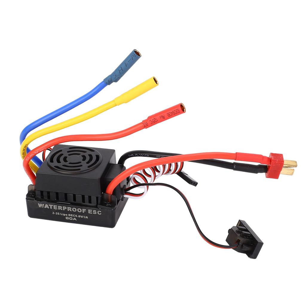 Brushless ESC for 110 RC Car 60A Electronic Speed Controller Noninductive Waterproof