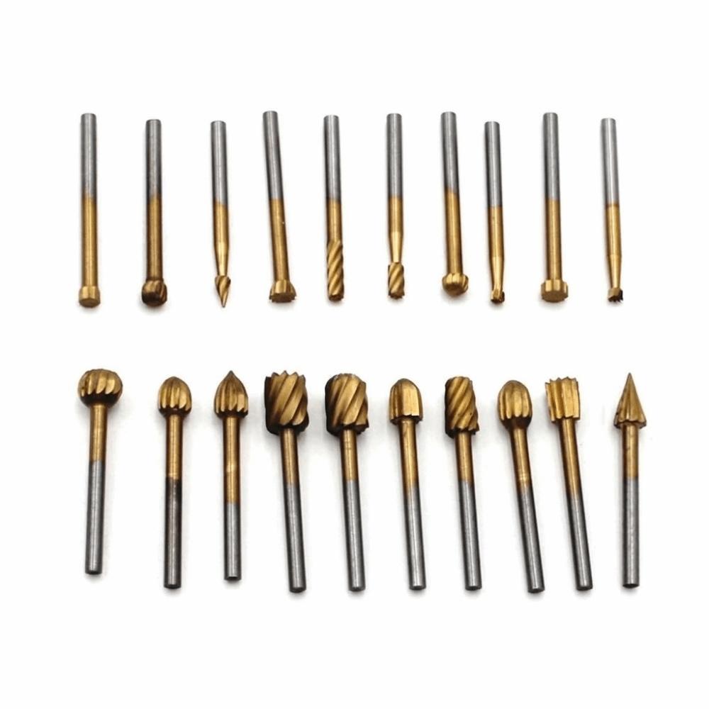 20Pcs 40mm Length Rotary Burrs Set High-Speed Steel Grinding Tool Set DIY Projects