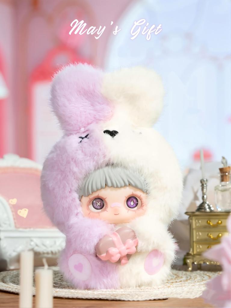 MayMei Love Never Ends Series Plush Blind Box Lovebu Plush Doll Style Lovebu Doll Color Block Scheme Handheld Item Fluffy and Soothing One of 10