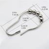 5 Bead Roller Shower Curtain Hooks Smooth Sliding Stainless Steel Construction Shower Rod Hook Bath Accessory