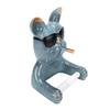 Wall Mounted Resin French Bulldog Toilet Paper Holder Sculpture Dog Toilet Paper Stand for Bathroom