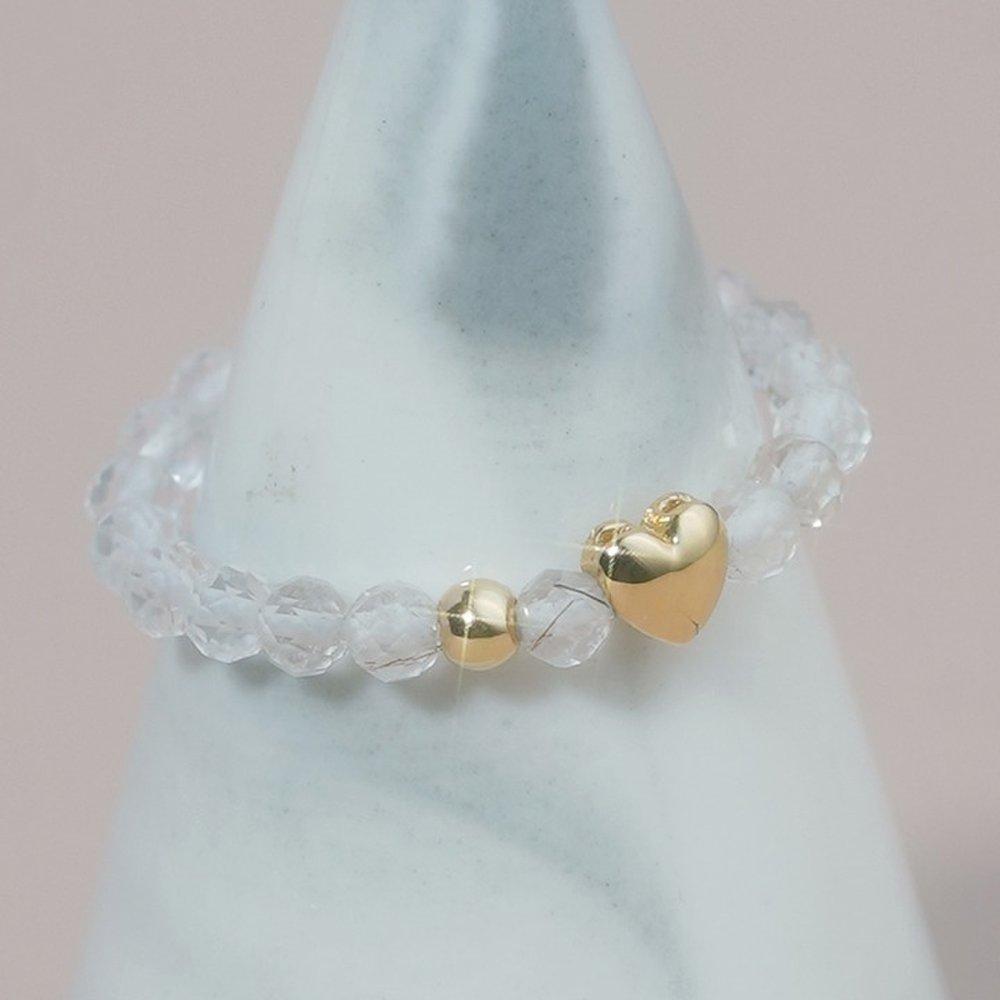 14K Atre Crystal Heart Ring W