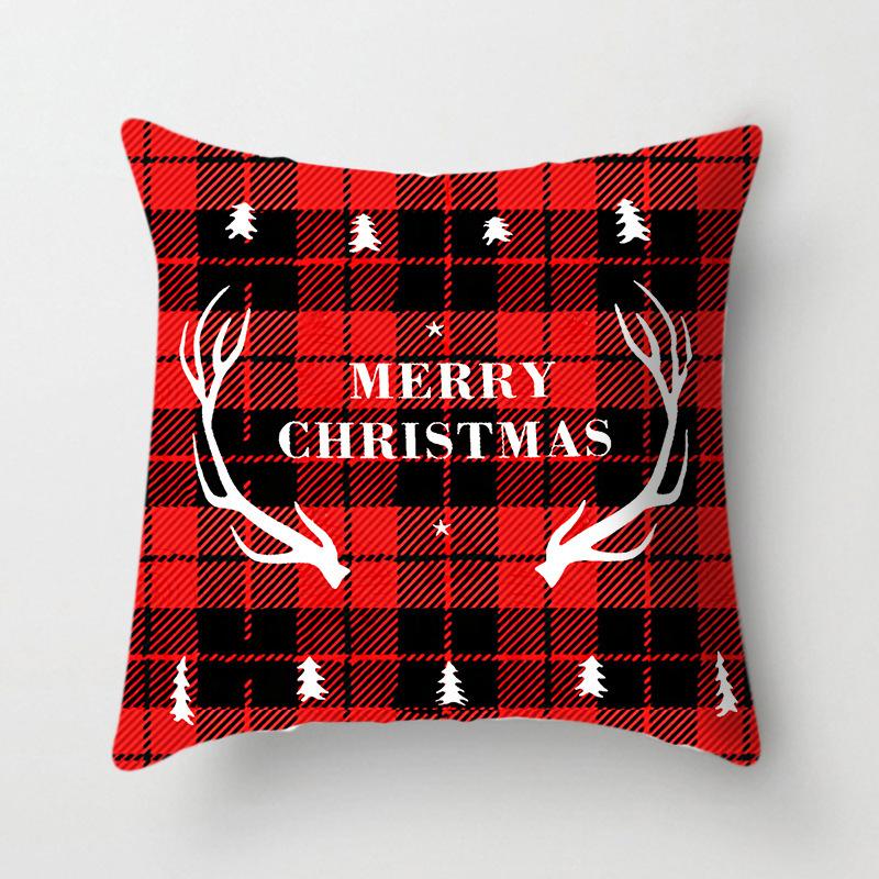 45x45 Cm Christmas Cushion Cover Sofa Ornaments Seat Car Pillow Cover Christmas Decoration New Year Home Decoration