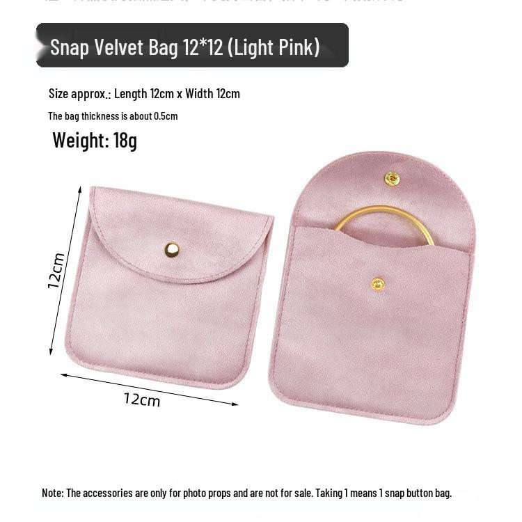 Samt Druckknopf Schmuckbeutel für Ringe & Halsketten - Mini Aufbewahrungsbeutel