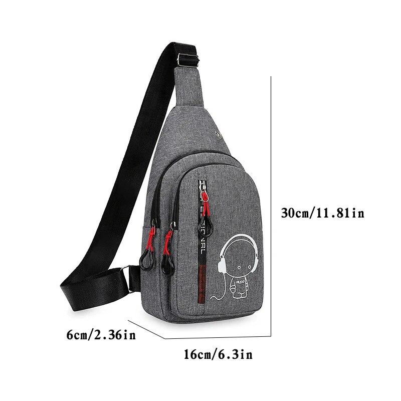 Borsa da petto da uomo 2024 Nuova borsa a tracolla alla moda casual da uomo Zaino da ciclismo coreano