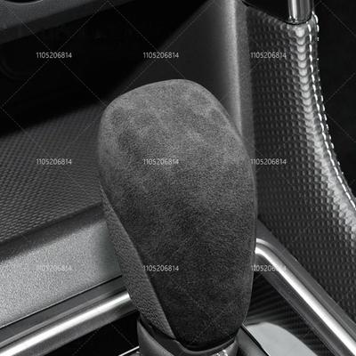 Trim For Subaru WRX XV Forester Outback Auto Parts Gear Lever Shift Knob Cover Alcantara Suede Handle Protector Car Accessories