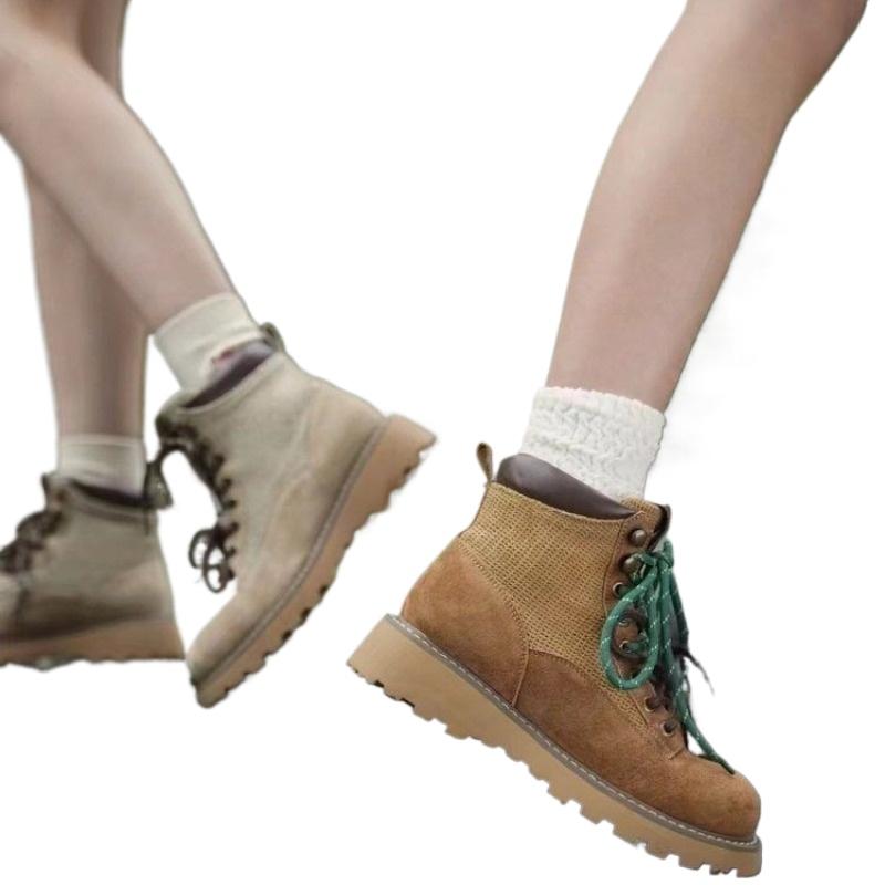 

Модные винтажные ботинки женские на толстой подошве осенние в английском стиле крутые большие желтые ботинки модные короткие для женщин 40