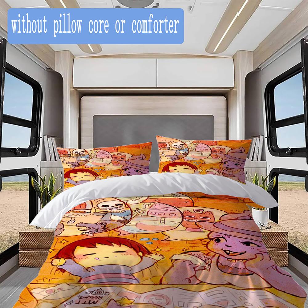 Dungeon Series Pattern Bedding,Quilt Set Quilt Cover Pillowcase Home Birthday Gift (1*duvet cover+2*pillowcase,without core)XSJT0917271