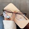 Vintage Retro Style Male Glasses Semi-Rimless Blue Light Blocking Glasses For Women High Quality Women'S Glass