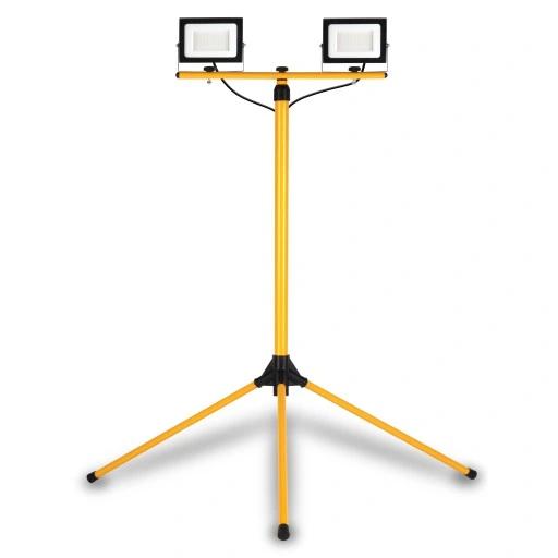 Halogen Led Budowlany Roboczy Na Statywie Stojaku 2X50W 100W