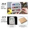 Premium Acrylic Nail Color Plate Magnet Nail Tips Display Board Comparison Color Card With Number Stickers For Nail Salon