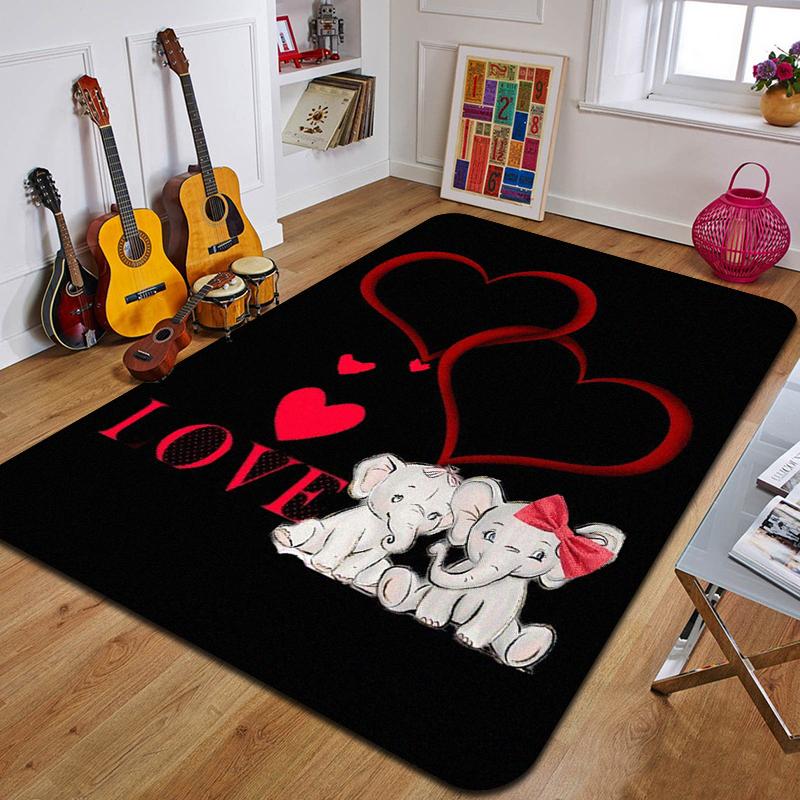 

L-love you Printed Carpet Non-Slip Yoga Mat Fashion Bedroom Decoration Outdoor Carpet Birthday Gift for Her 40x60cm