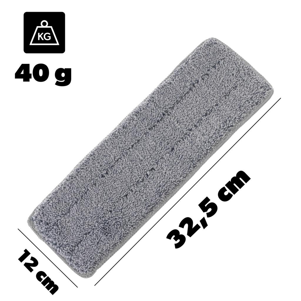 KADAX Wkład Do mopa Płaskiego Zapas Nakładka Końcówka mikrofibra Płaski 32x12cm
