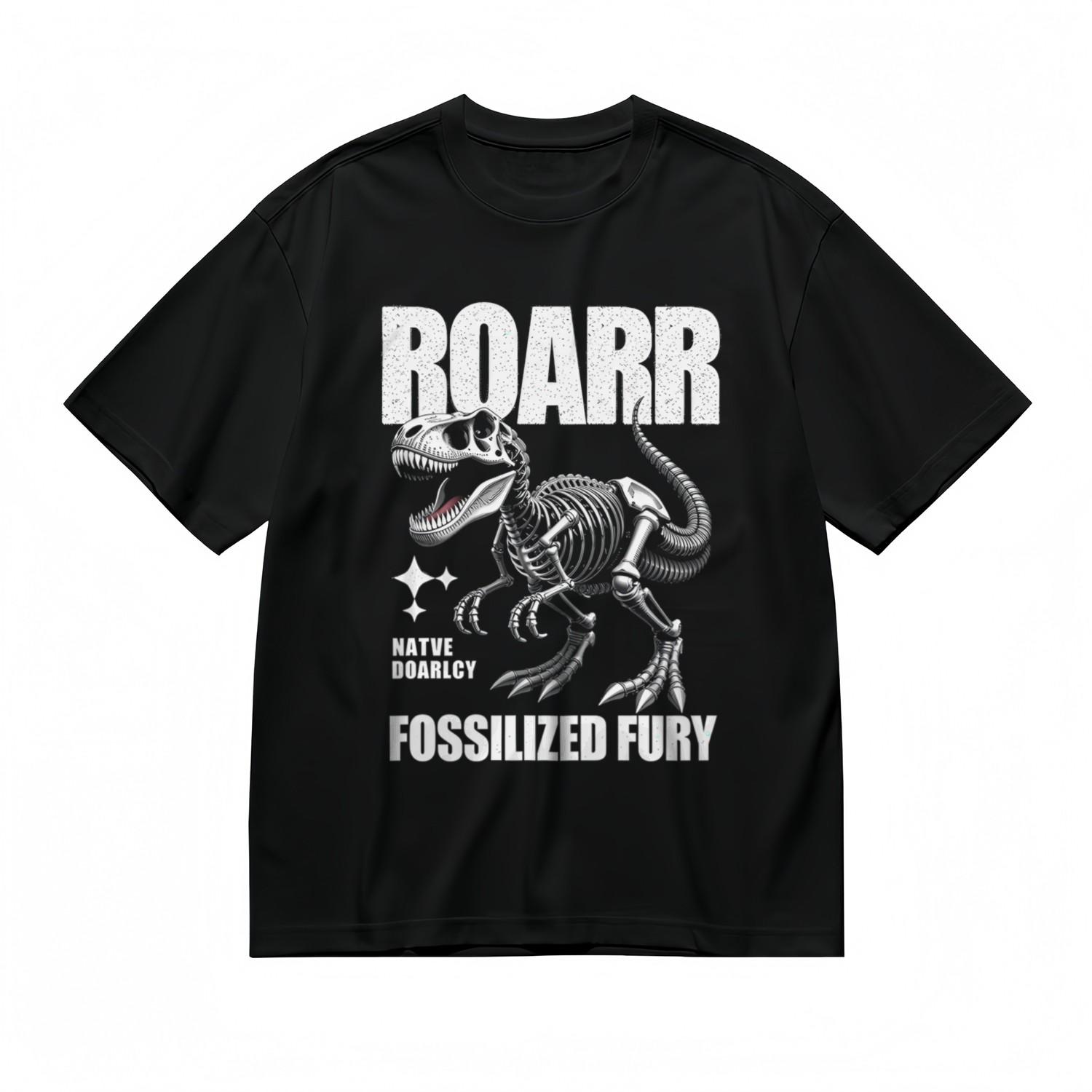 Men s Trend Breathable All Season Classic T-Shirt Mens Womens Tees Top Roaring Fossil Graphic Tee S