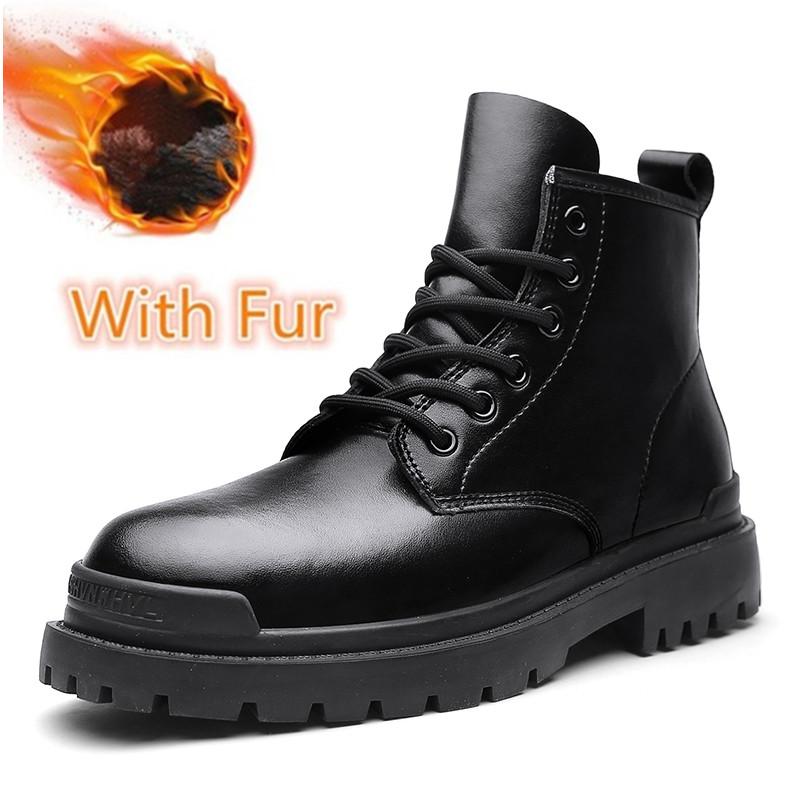 Мужская обувь высокого качества охотничьи ботинки люксовый бренд зимняя мужская обувь — фото 9