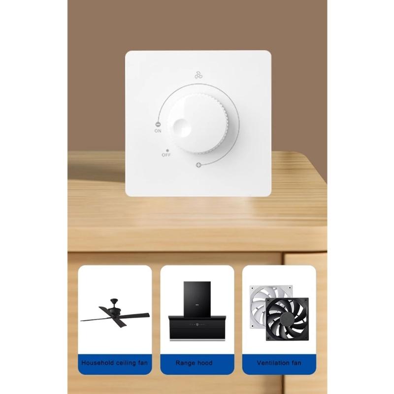 Practical Wall Mounted Fan Speed Controllers Switches Adjustable Accessory With Ceiling Fan 120W 300W 500W 220V 10A