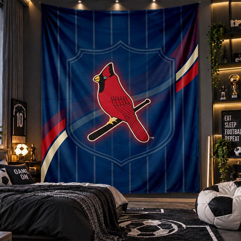 Wall Hanging Tapestry St. Louis Cardinals Print Cloth for Living Room Bedroom Home Decor