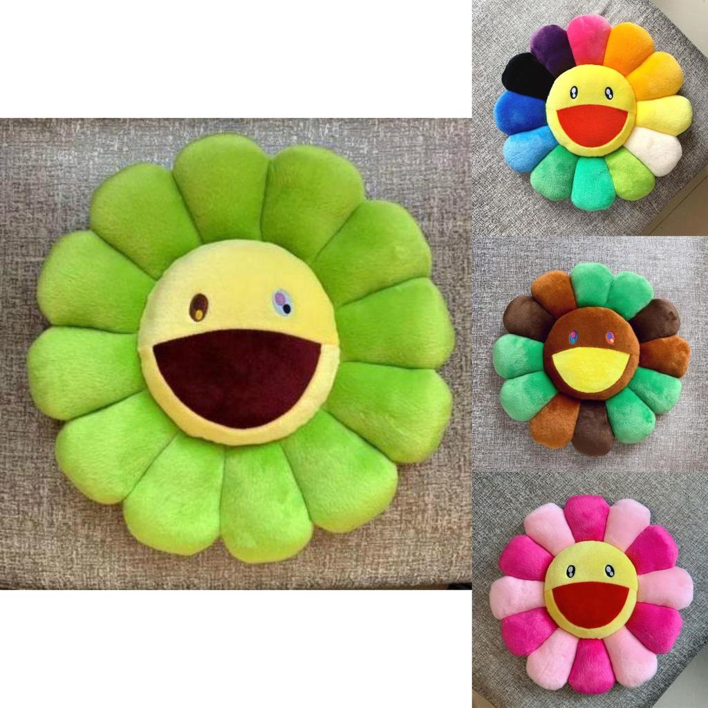 Bright And Colorful 40cm Takashi Murakami Rainbow Flower Pillow Plush For Kids