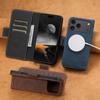 iPhone 17 Pro Flip Case with MagSafe, Card Slot, Wireless Charging, Stand, and Protective Leather Design