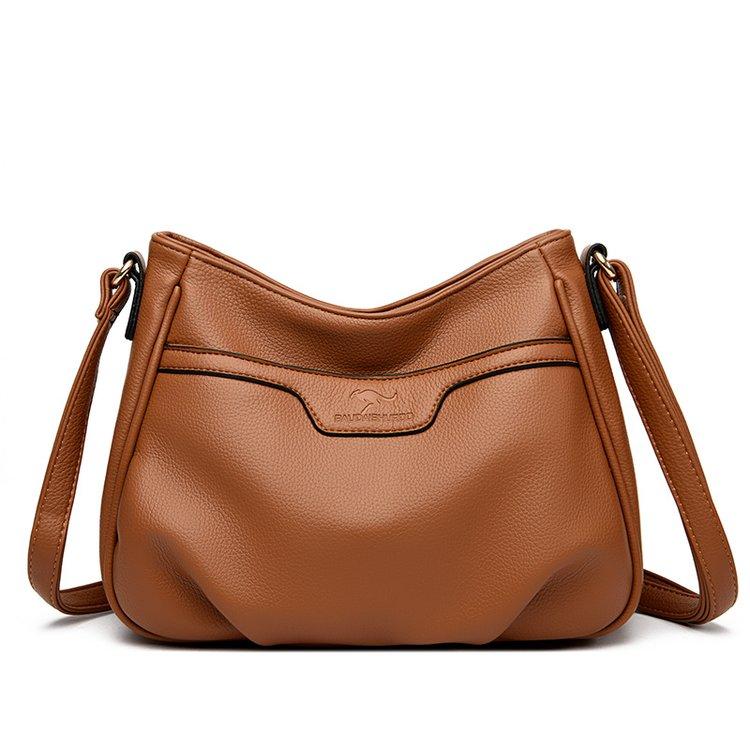 Solide Weiche Leder Kleine Umhängetaschen für Damen 2026 Mode Einfache Messenger Bag Designer Lässige Schultertasche Sac A Main