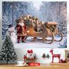 1Pcs Santa Claus Sleigh Snowman Scene Decoration Background Christmas Backdrop Decorations For Photo Studio Photo Booth Party