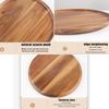 Wooden Round Serving Platter Tray Home Wood Pizza Salad Plate Fruit Dessert Tray Bread Container Snacks Dish Kitchen Accessories