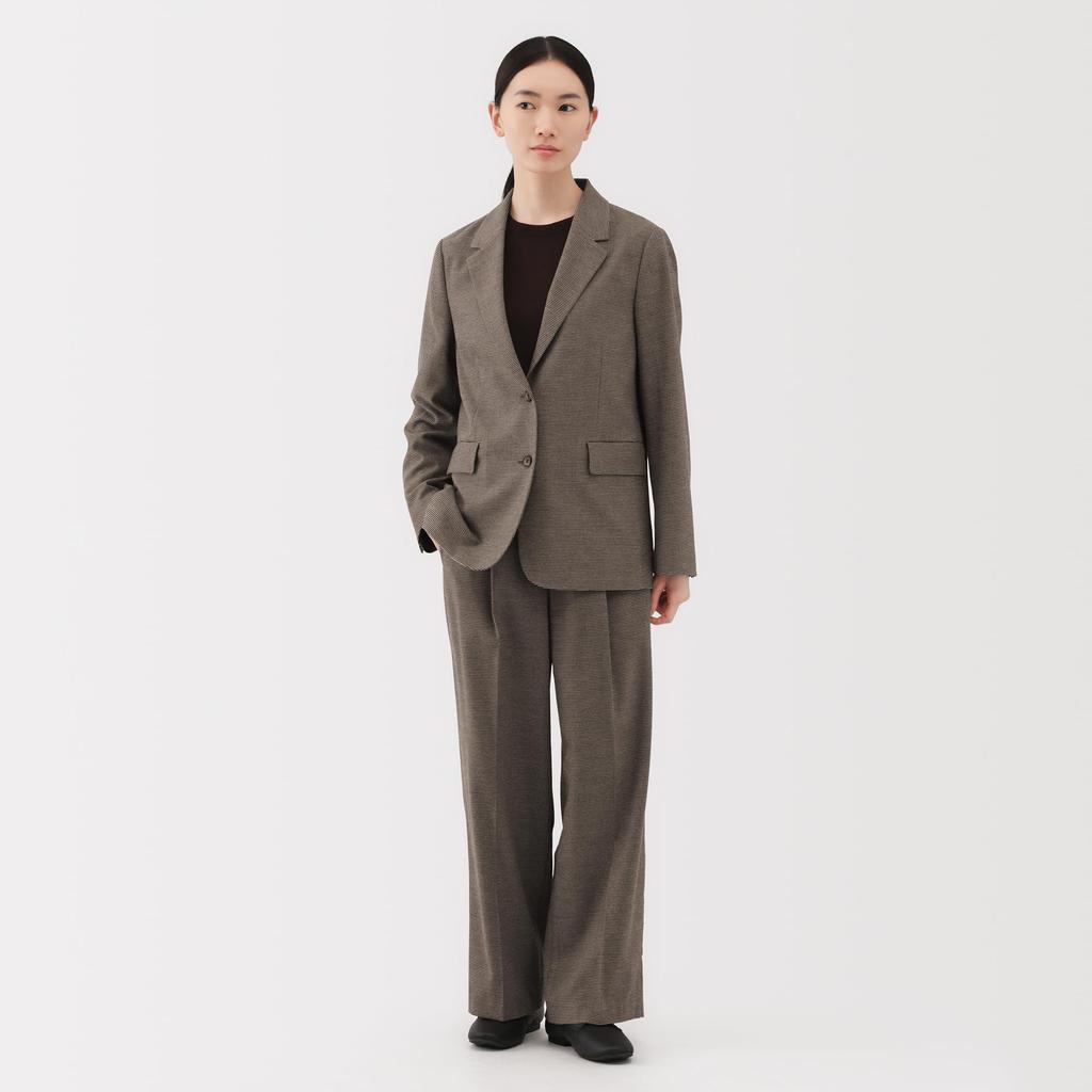 MUJI Brushed Tailored Size BD10OA5A Women's Jacket, Brown, Small,