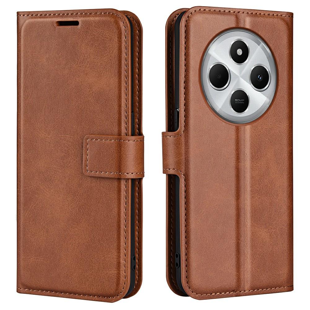 For Xiaomi Poco C75 4G/Redmi 14R 5G/14C 4G Stand Case Anti-Scratch Calf Texture Leather Phone Cover