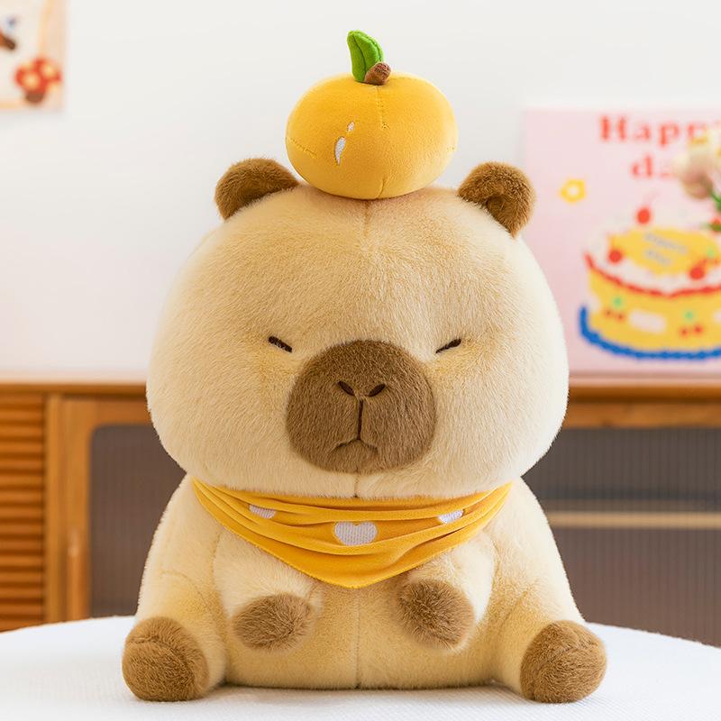 

New Kapibala Doll Couple Capybara Plush Toys for Girls Birthday Gifts and Dolls Pressing The Bed 30cm (0.41kg)