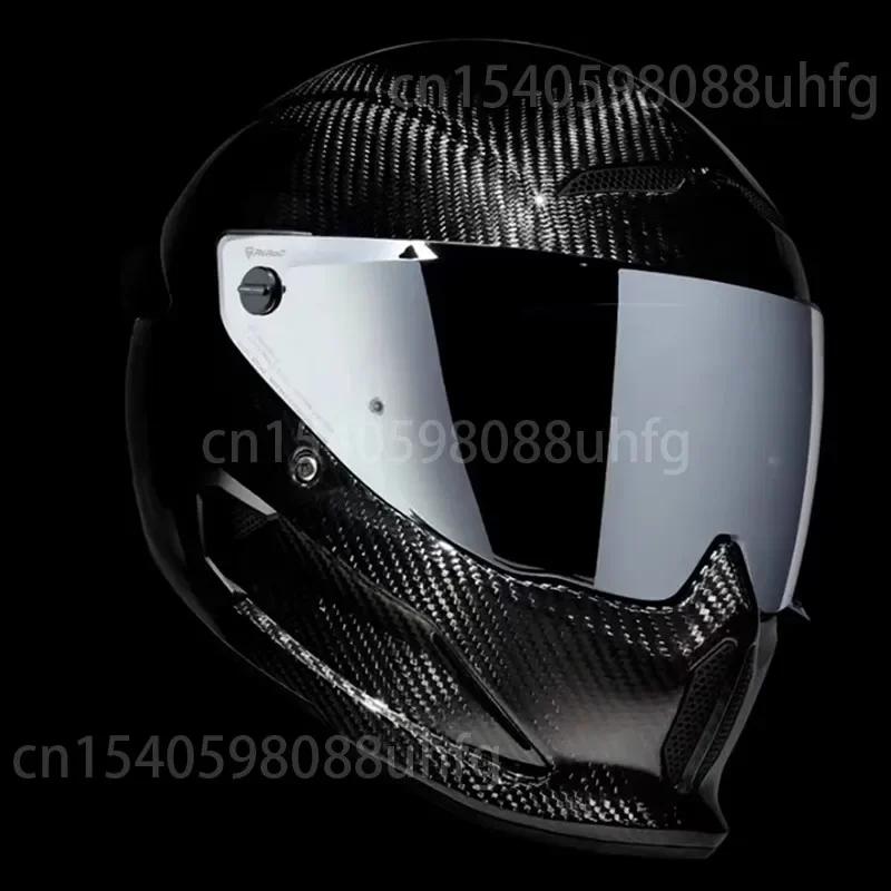 Motorcycle Helmet Visor Anti-UV PC Visor Lens ATLAS Model Dark Replacement Visor for RUROC ATLAS 3.0 4.0 Only Suitable for M L