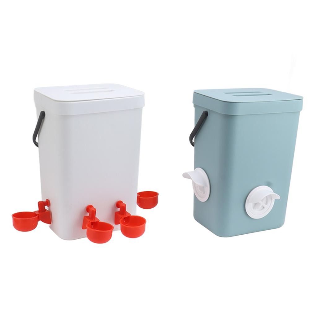Chicken Feeder Water Dispenser Automatic Poultry Breeding Watering Feeding Container Set