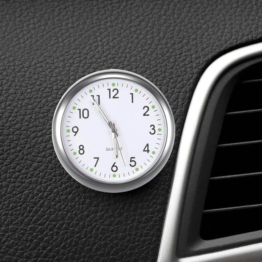 Car Clock Any Sticker One Key Start Electronic Quartz Clock Sticky Waterproof High Precision Electronic Watch Car Accessories