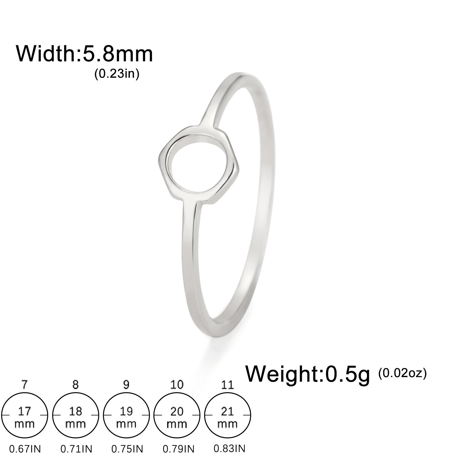 

Teamer Chemical Molecule Stainless Steel Women Ring New in Hexagon Biomolecules Structure Finger Rings Minimalist Jewelry Gifts 7