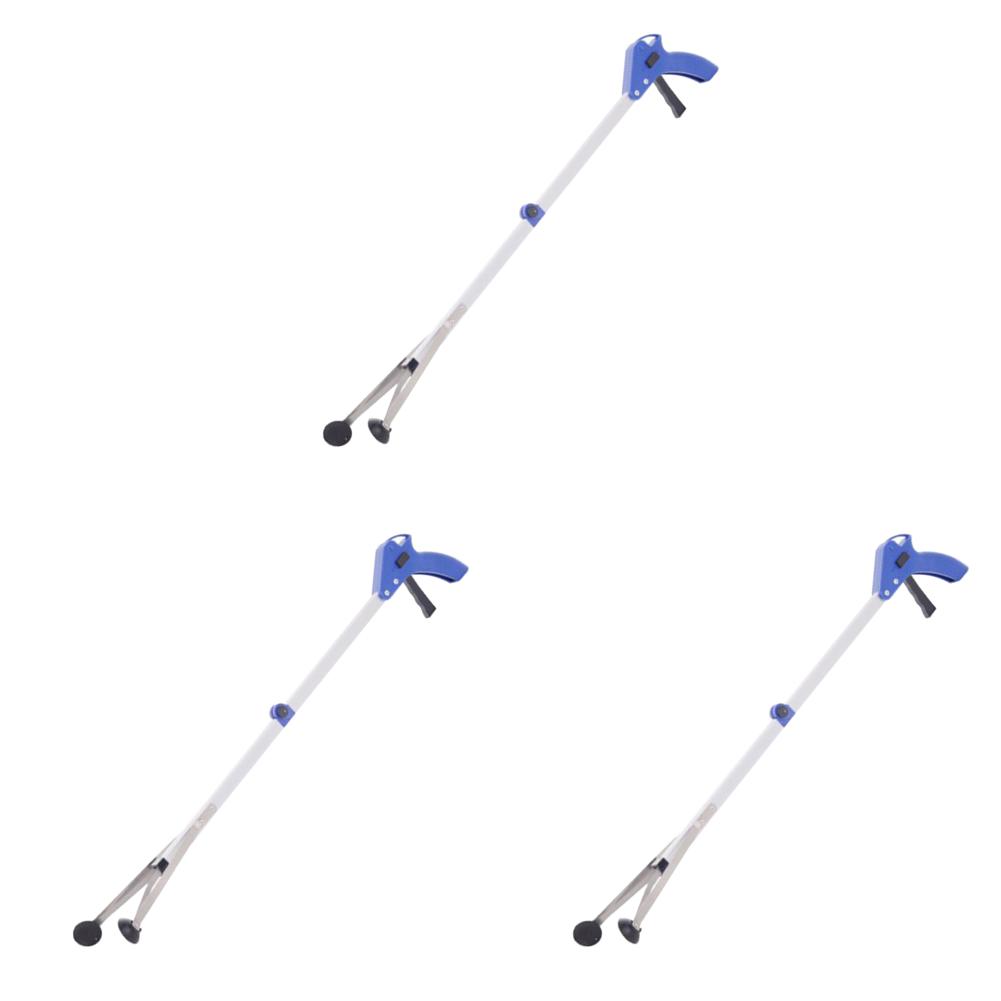 Aluminum Alloy Reacher Grabber Tool Strong Rubber Suction Cups for Indoor/Outdoor/Workplace/Home Waste Leaves Pick Folding Trash