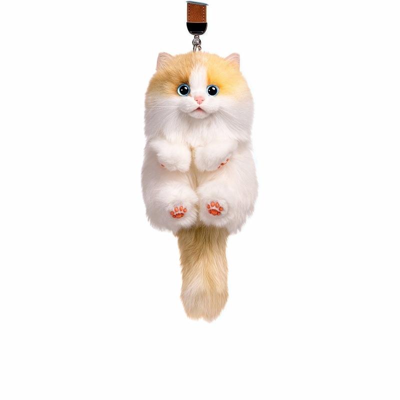 Portachiavi Zainetto Gatto Carino Design Gatto Simulato Compleanno San Valentino Natale Inizio Scuola Festa a Casa Decorazione Regalo